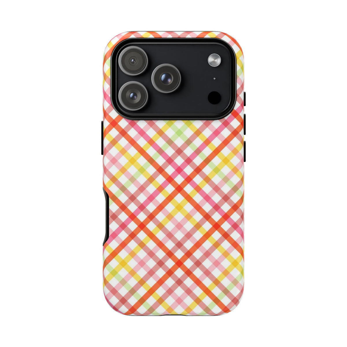 Checked Stripes - Pink/Red/Yellow