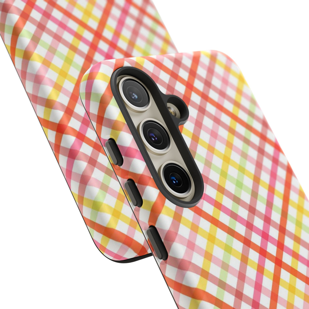 Checked Stripes - Pink/Red/Yellow