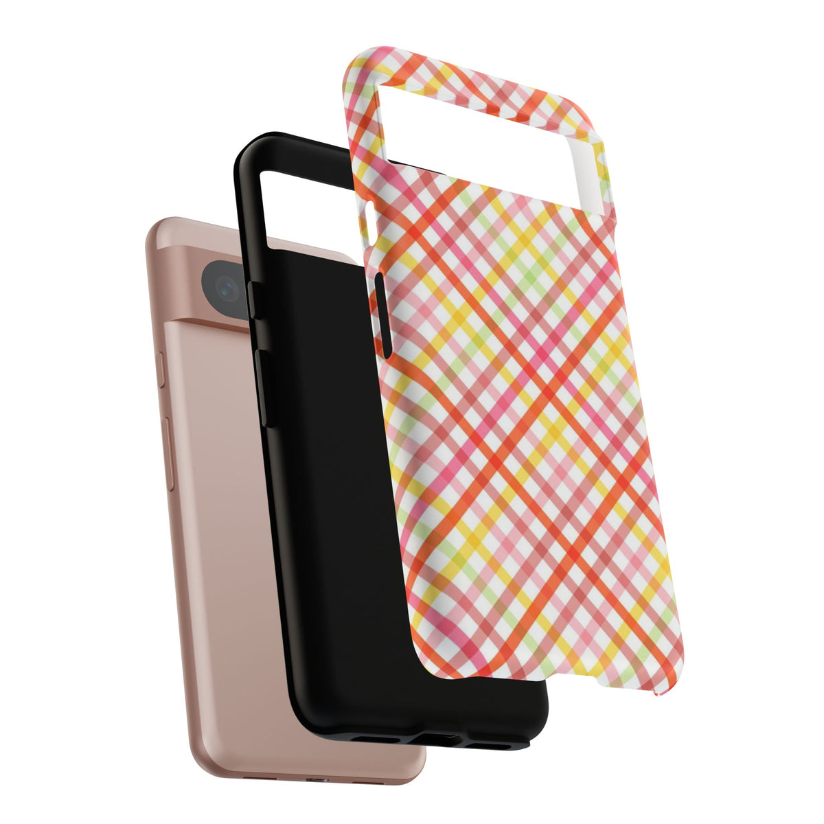 Checked Stripes - Pink/Red/Yellow