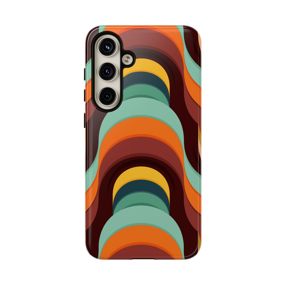 60's Wallpaper - Orange/Blue