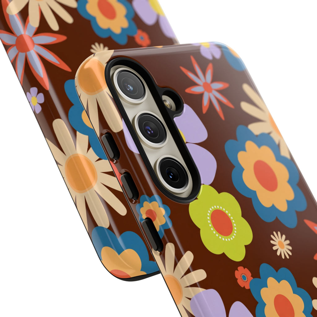 Flowers - Brown/Blue