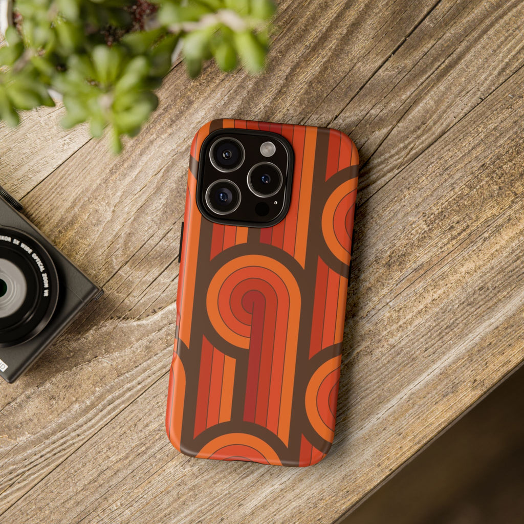 60's Wallpaper - Orange/Brown