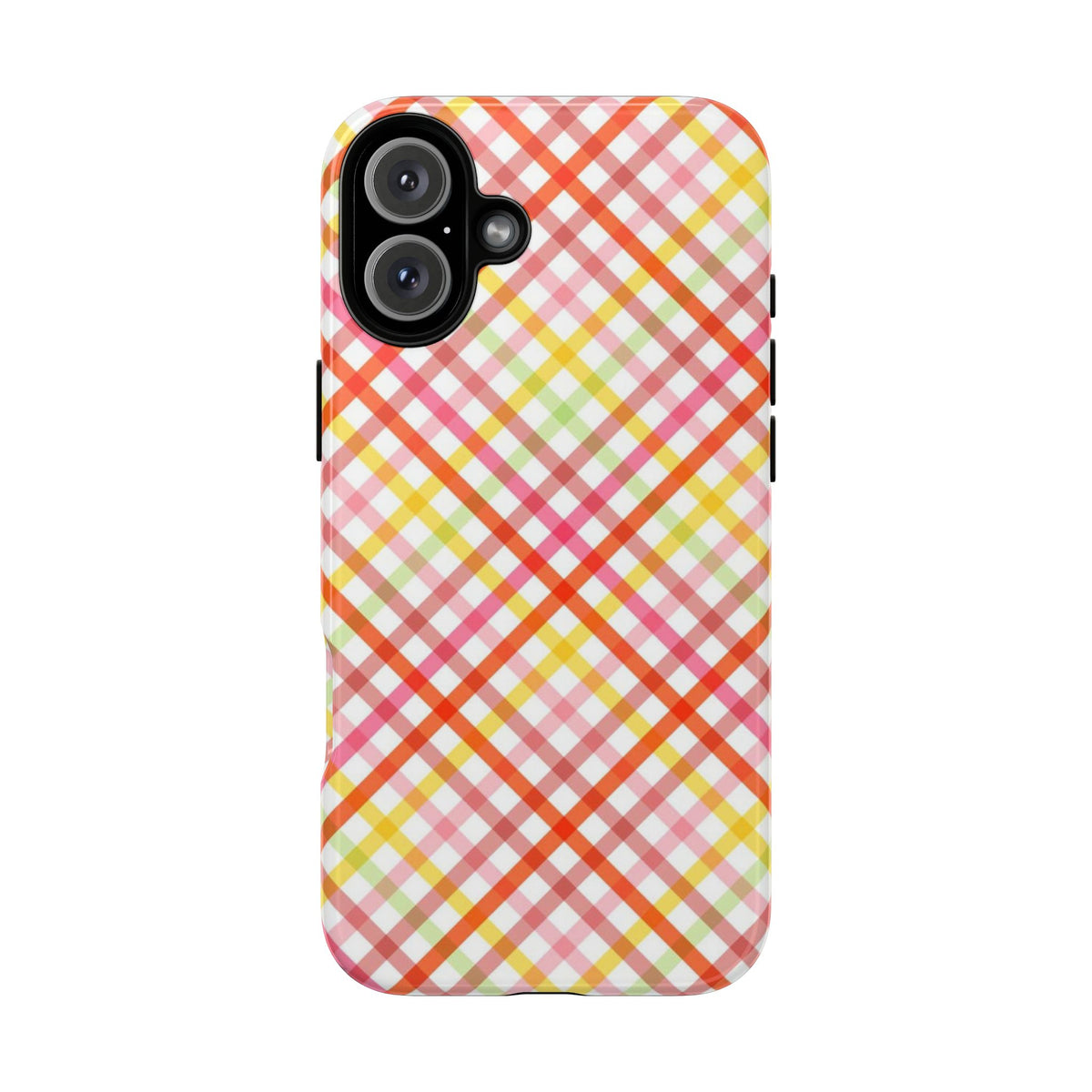 Checked Stripes - Pink/Red/Yellow