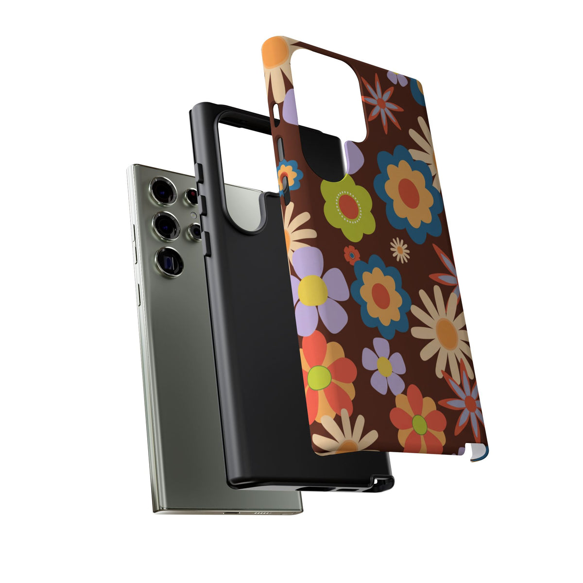 Flowers - Brown/Blue