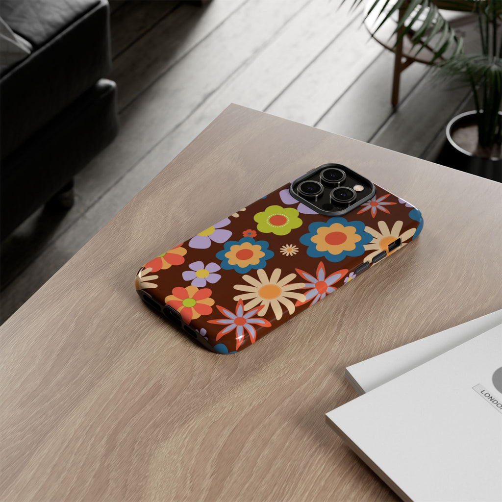 Flowers - Brown/Blue
