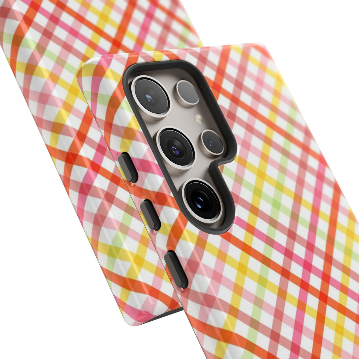 Checked Stripes - Pink/Red/Yellow