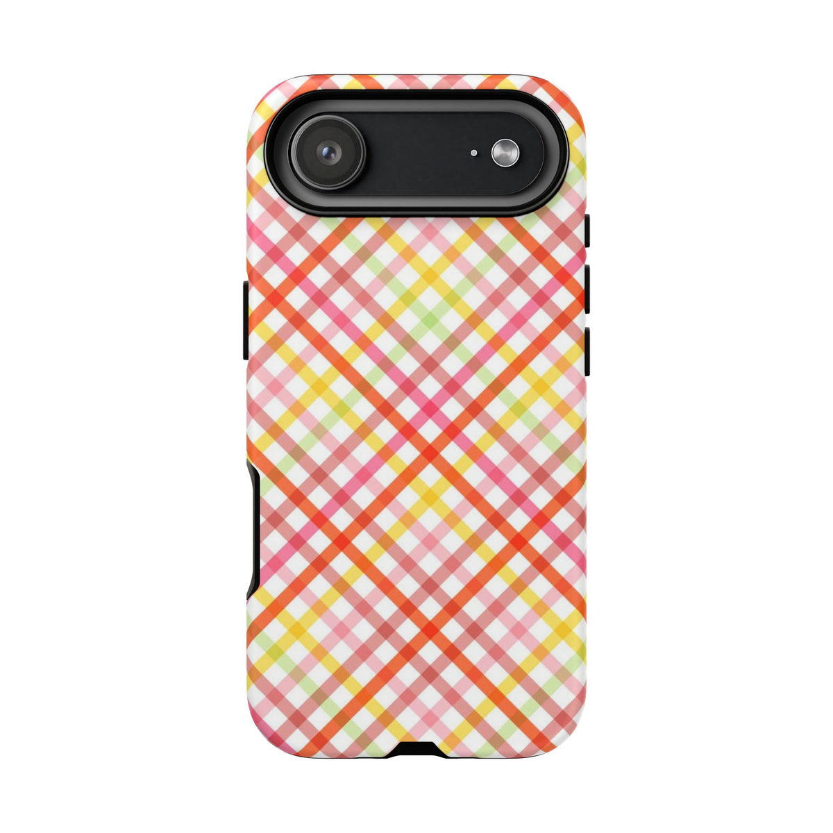 Checked Stripes - Pink/Red/Yellow