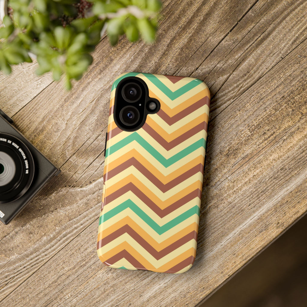 Zig Zags - Brown/Green