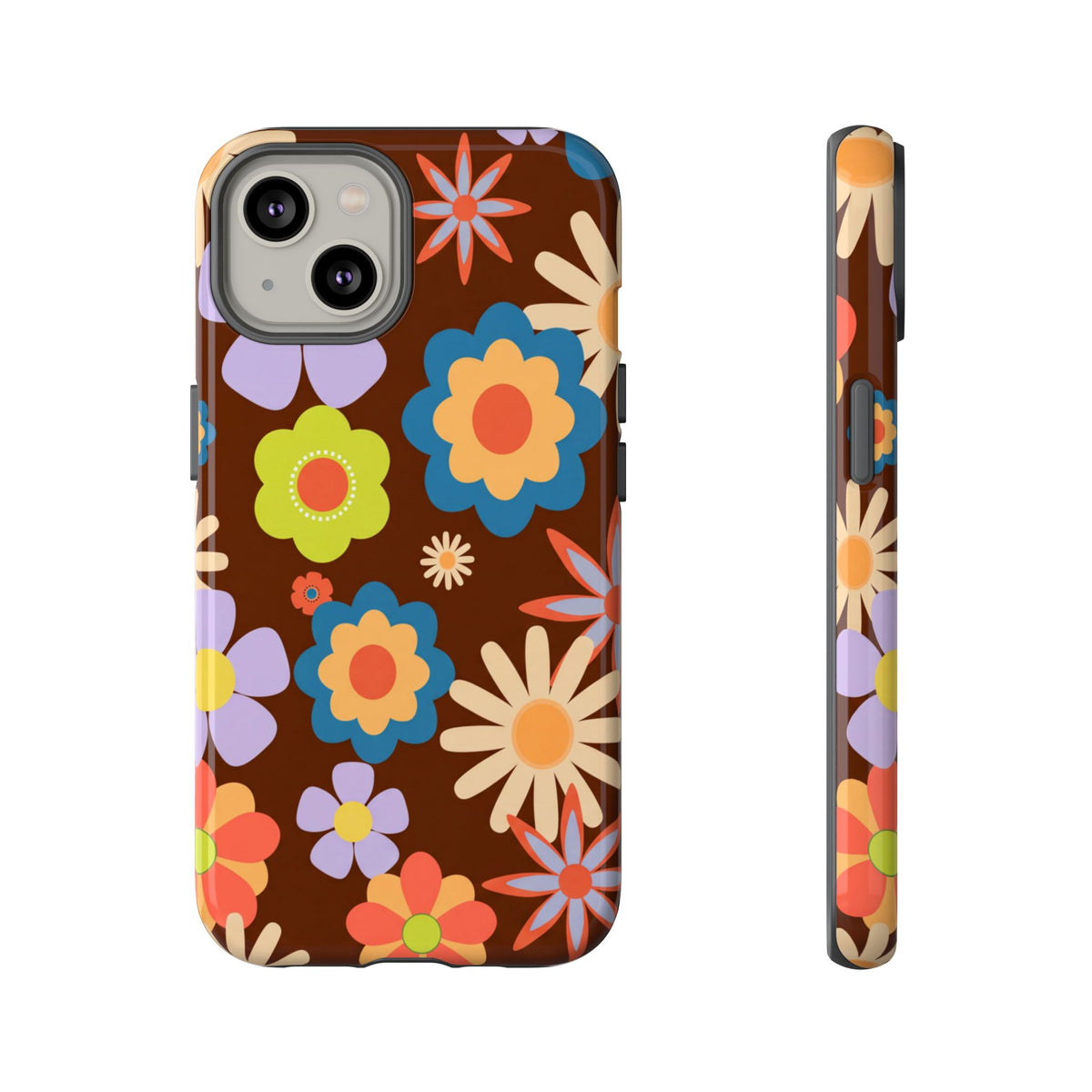Flowers - Brown/Blue