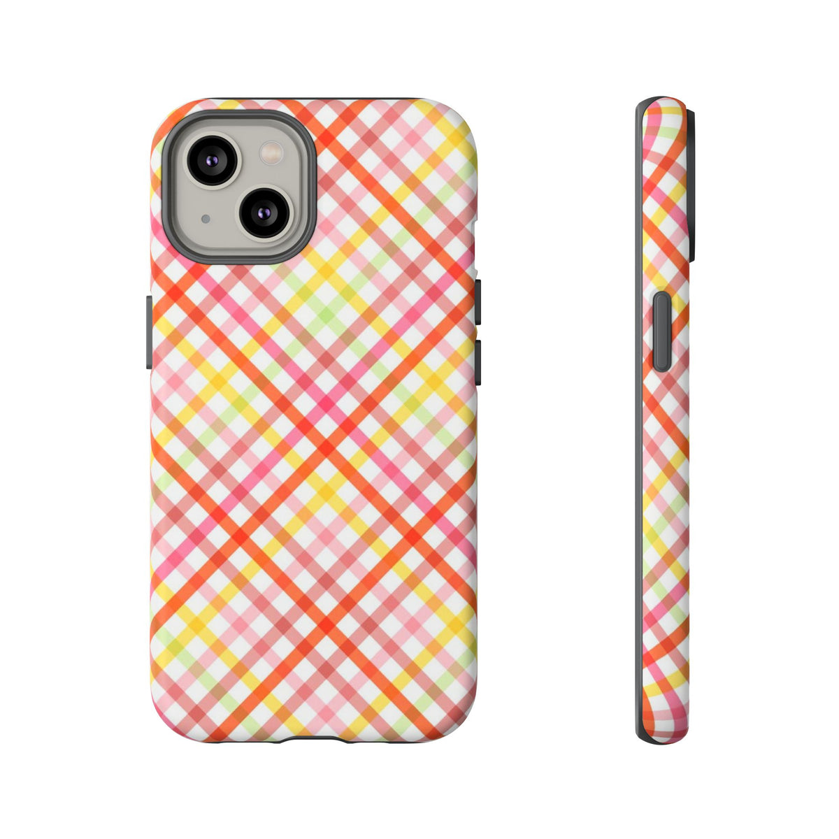 Checked Stripes - Pink/Red/Yellow
