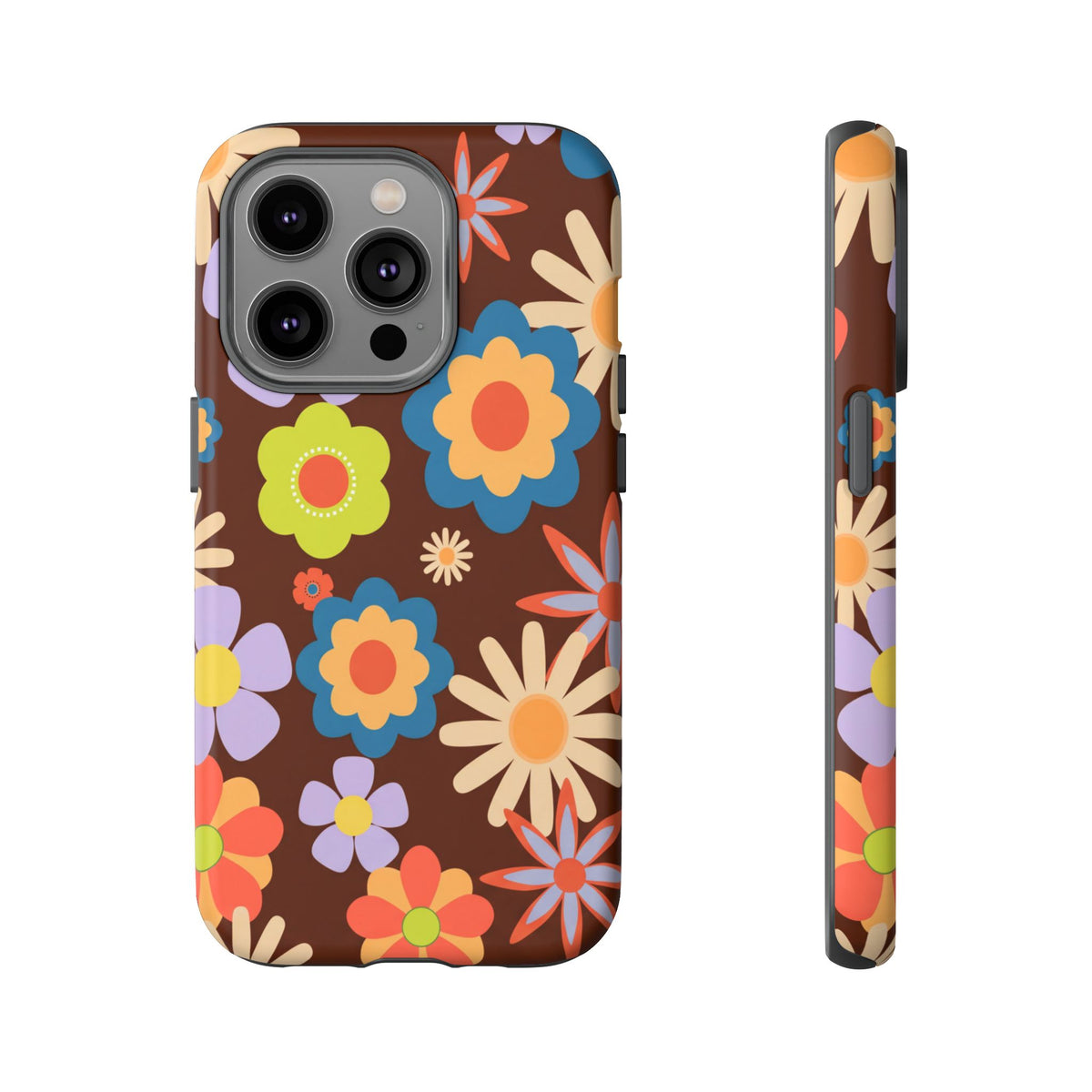 Flowers - Brown/Blue