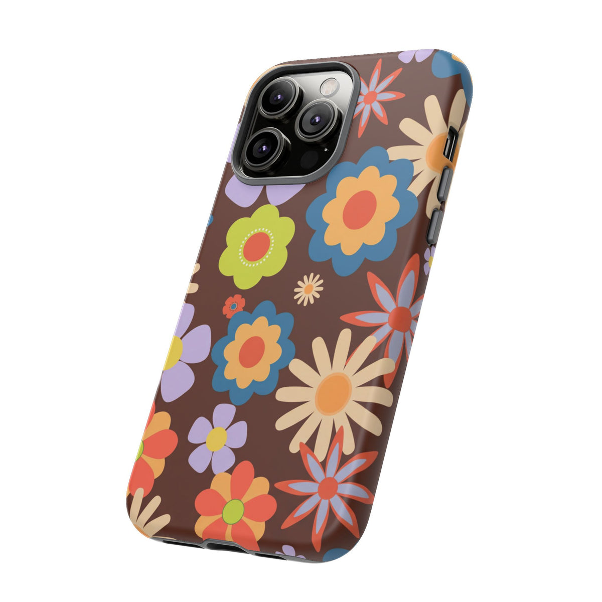 Flowers - Brown/Blue