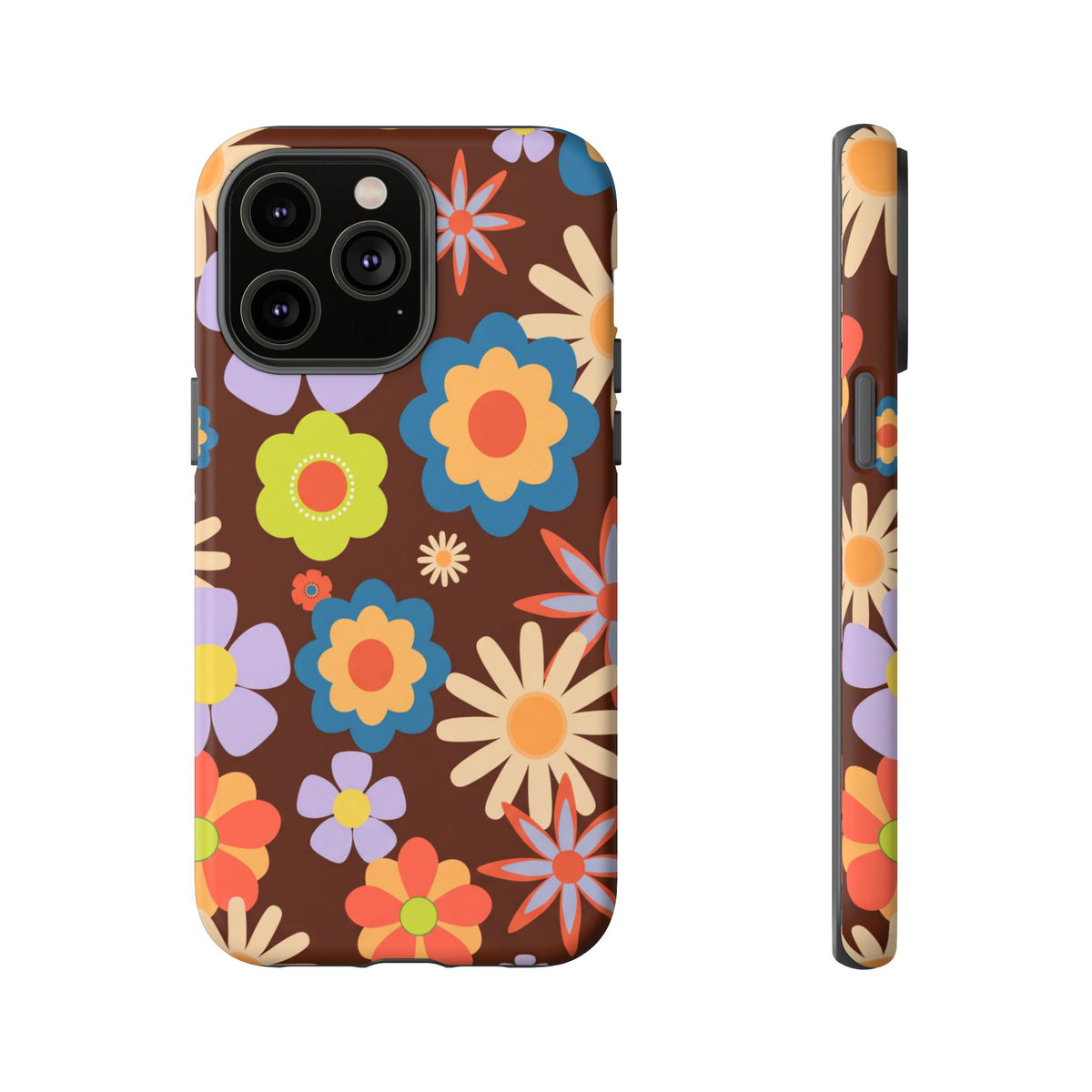 Flowers - Brown/Blue