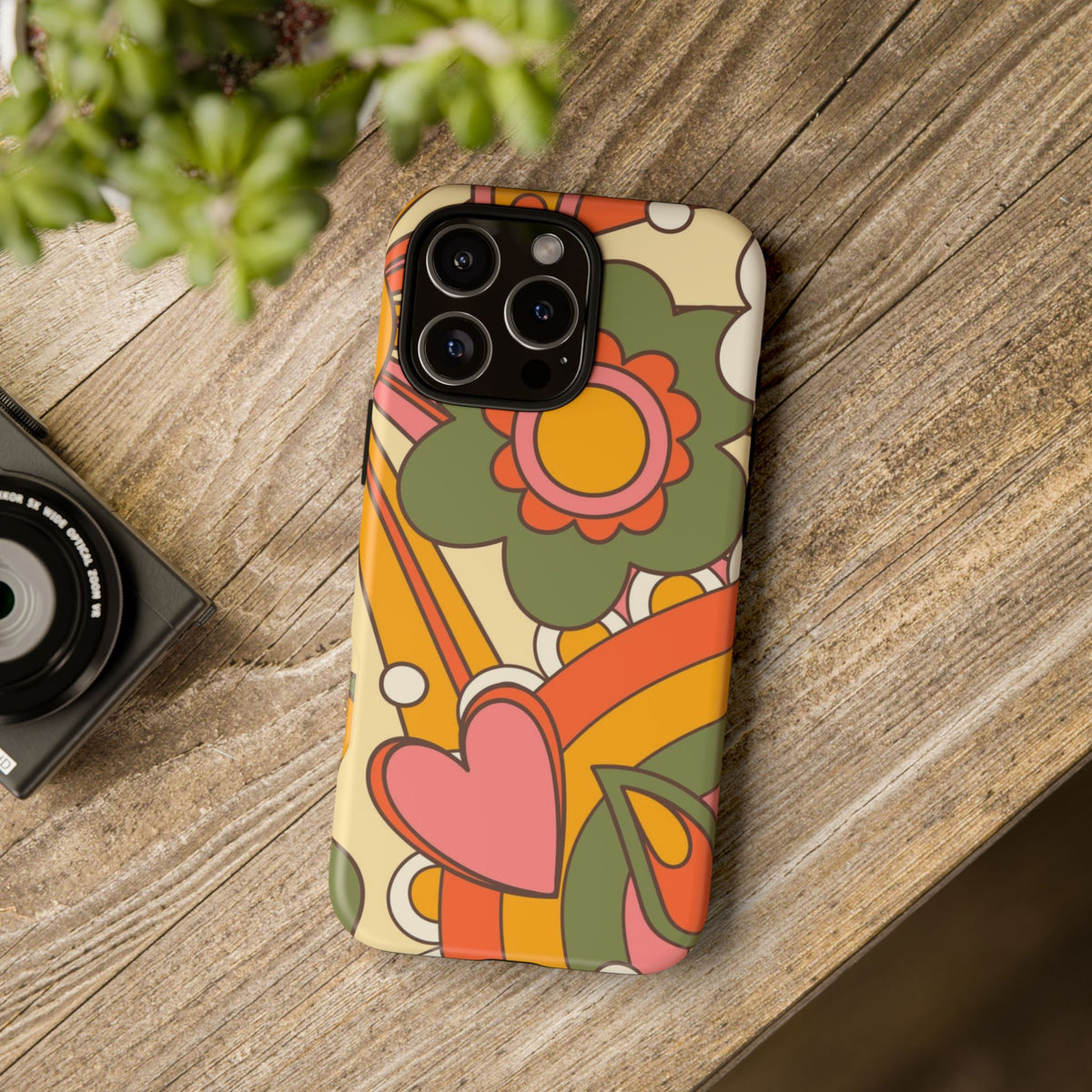 60's Wallpaper - Pink/Green