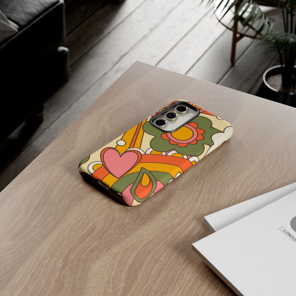 60's Wallpaper - Pink/Green