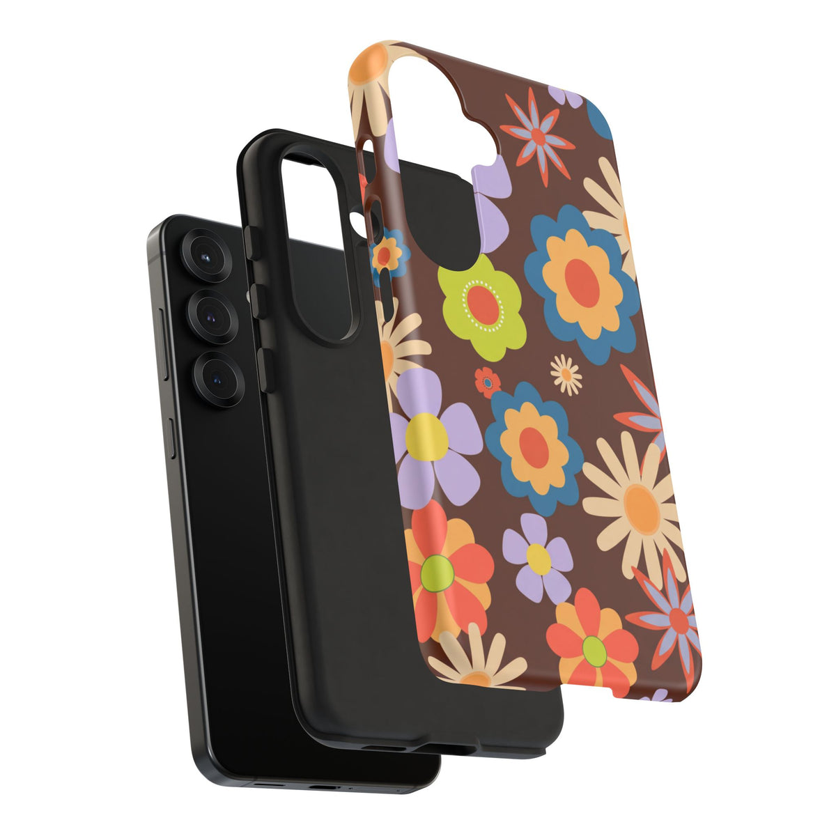 Flowers - Brown/Blue